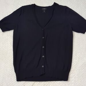 Ann Taylor Black Petite Cardigan